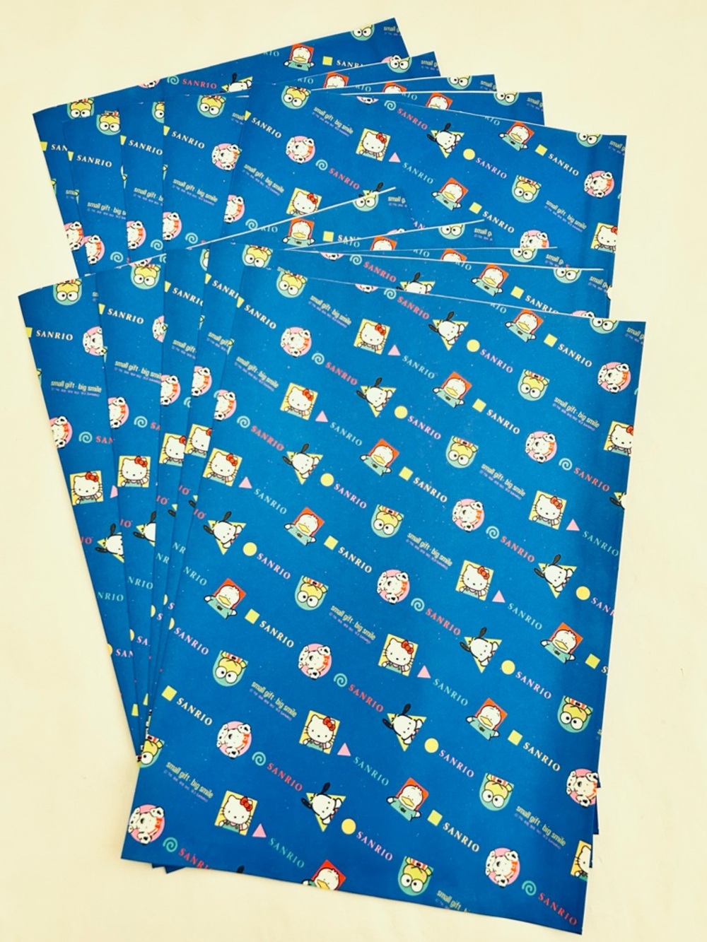 Vintage 10 Pcs Sanrio 1993 Paper Bags (L) 14 x10 In Spottie Dottie Pochacco & HK